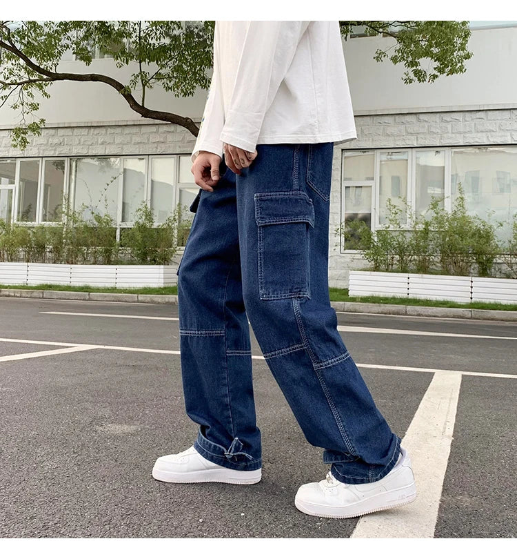 Calça Jeans Masculina Perna Larga