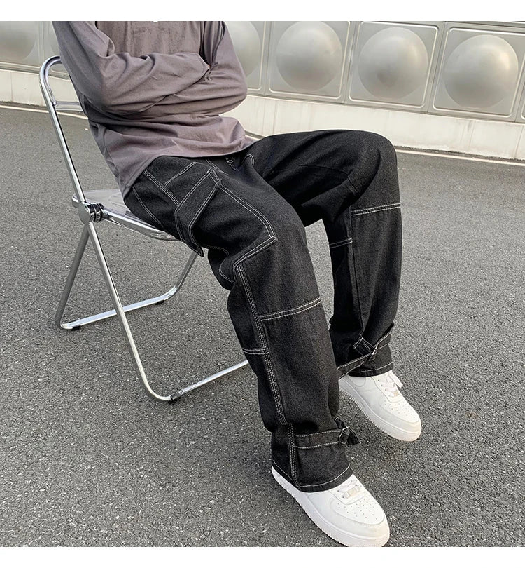 Calça Jeans Masculina Perna Larga