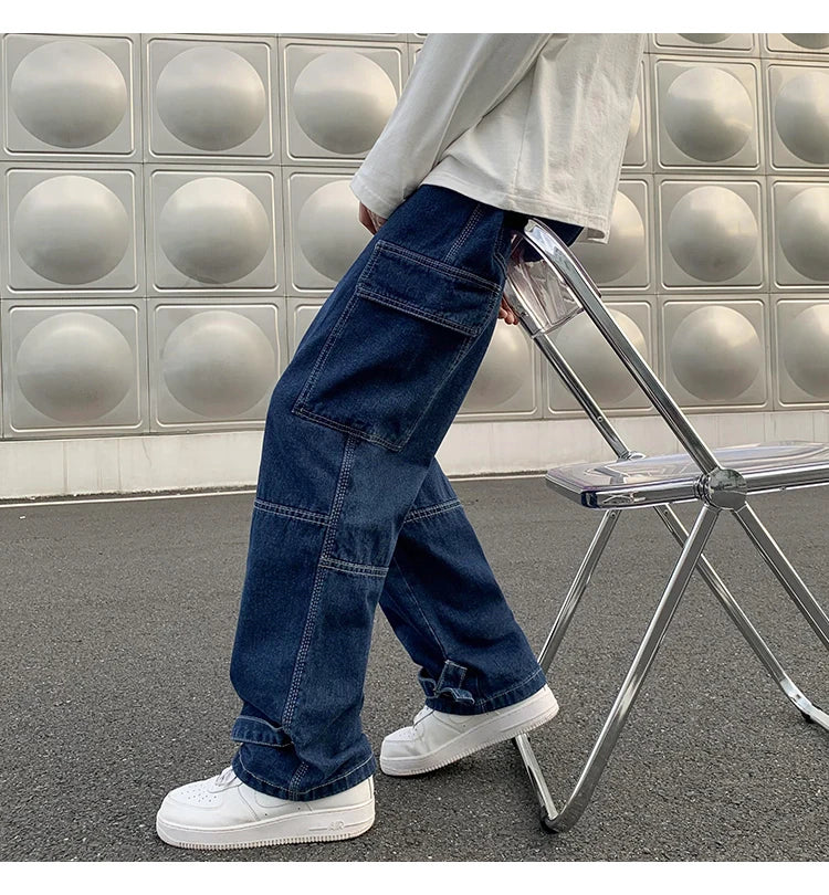 Calça Jeans Masculina Perna Larga