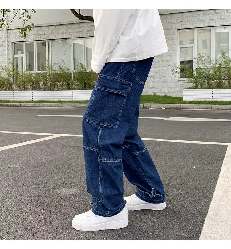 Calça Jeans Masculina Perna Larga
