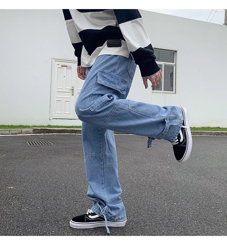 Calça Jeans Masculina Perna Larga