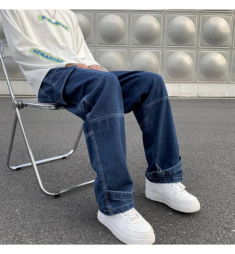Calça Jeans Masculina Perna Larga