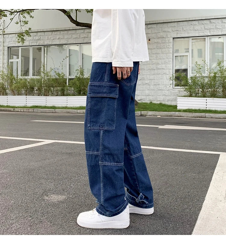 Calça Jeans Masculina Perna Larga