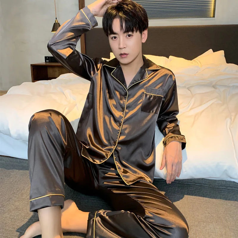Conjuntos de pijamas casuais masculinos