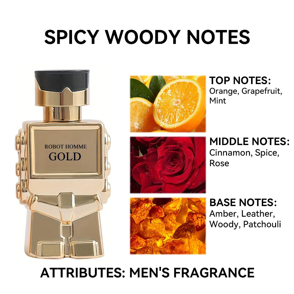 30ML -  Robot Perfume for Men, Gold