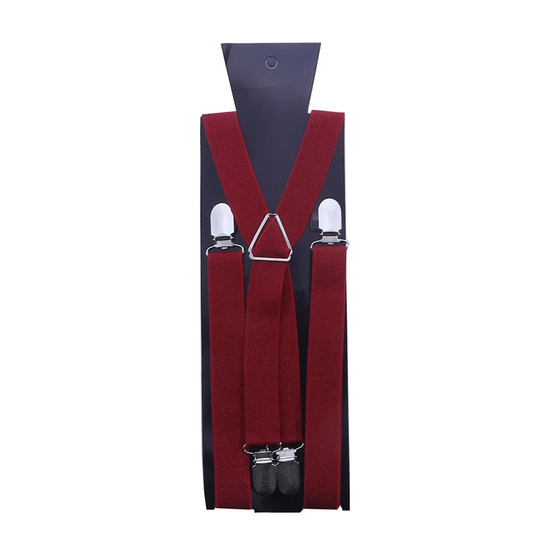 Suspenders Men Adjustable Elastic X Back Pants Women Suspender for Trousers 2.5CM Width 4 Clips Adjustable Elastic Back Braces