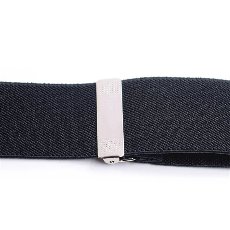 Suspenders Men Adjustable Elastic X Back Pants Women Suspender for Trousers 2.5CM Width 4 Clips Adjustable Elastic Back Braces