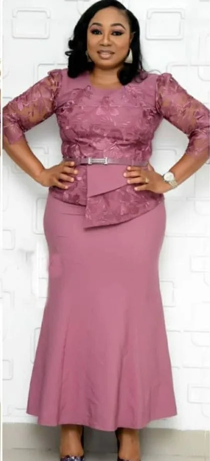 Vestido Moda Renda Patchwork