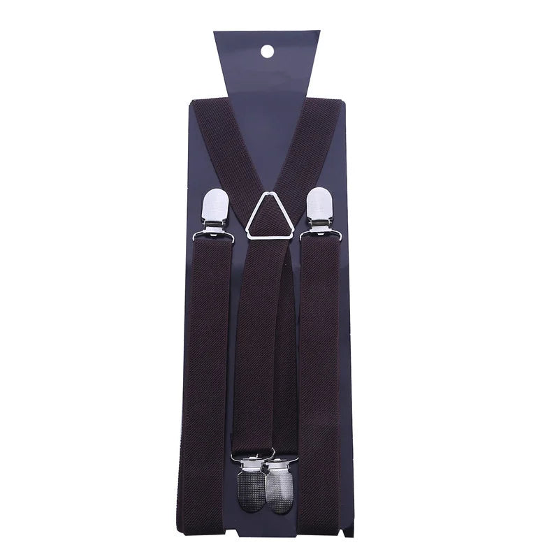 Suspenders Men Adjustable Elastic X Back Pants Women Suspender for Trousers 2.5CM Width 4 Clips Adjustable Elastic Back Braces