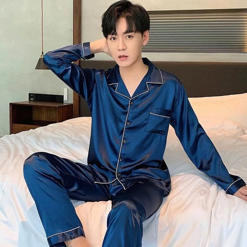 Conjuntos de pijamas casuais masculinos