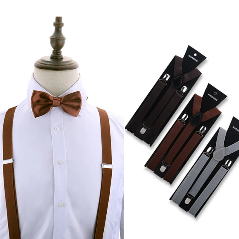 Elegante Moda Masculina Adulto Suspensórios