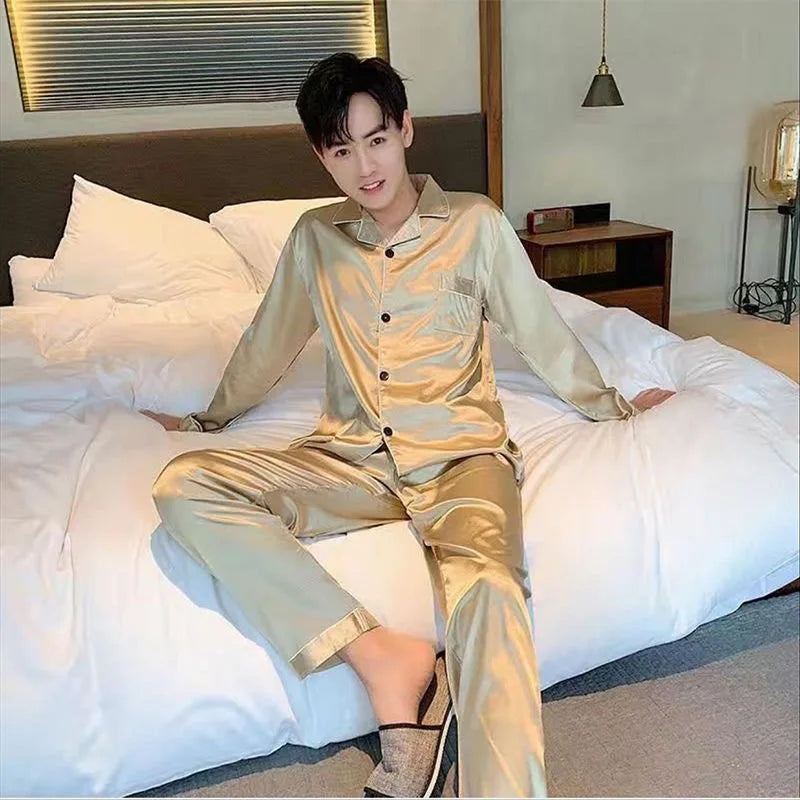 Conjuntos de pijamas casuais masculinos