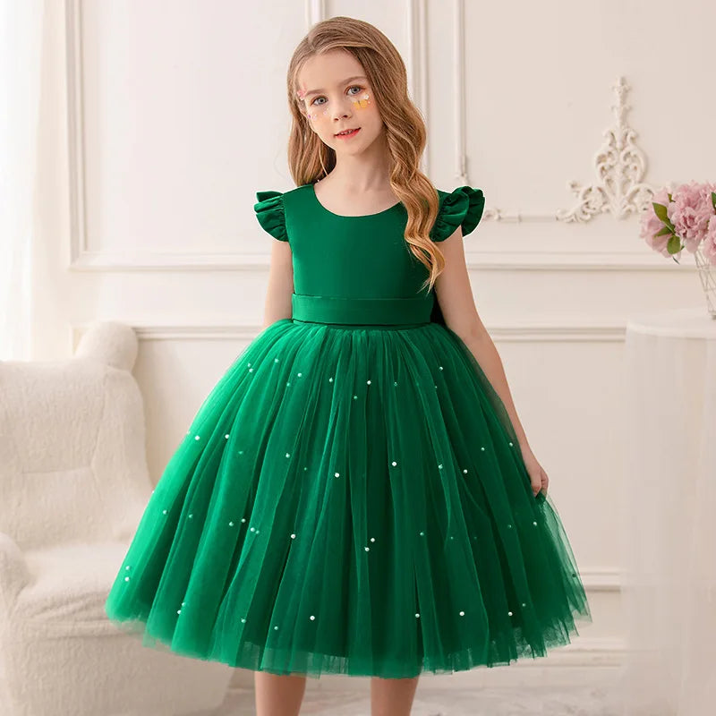 Vestido de princesa para meninas de 2 a 10 anos