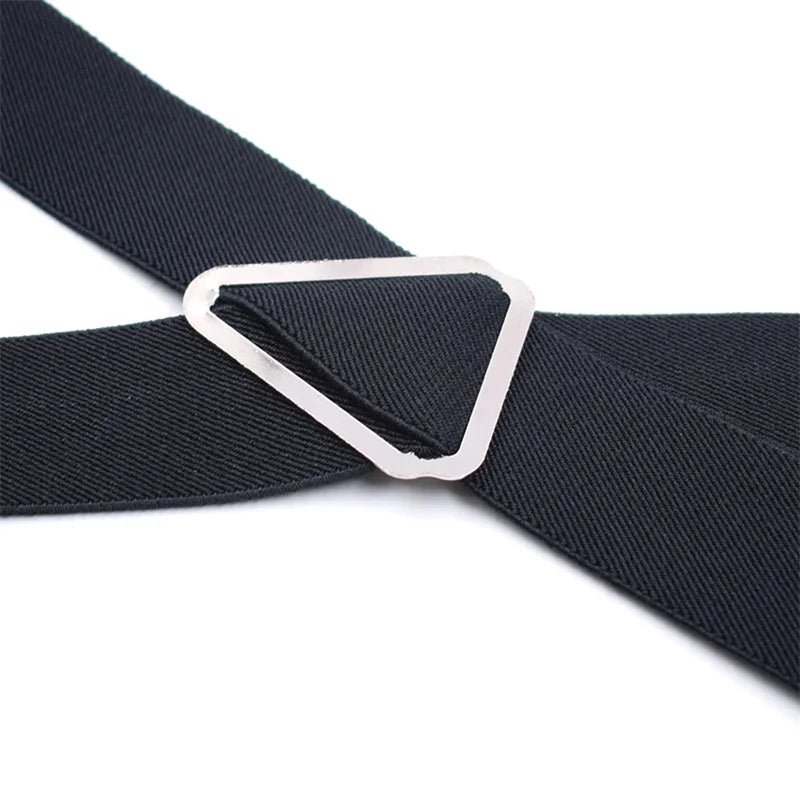 Suspenders Men Adjustable Elastic X Back Pants Women Suspender for Trousers 2.5CM Width 4 Clips Adjustable Elastic Back Braces