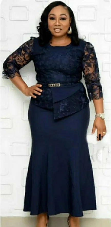 Vestido Moda Renda Patchwork