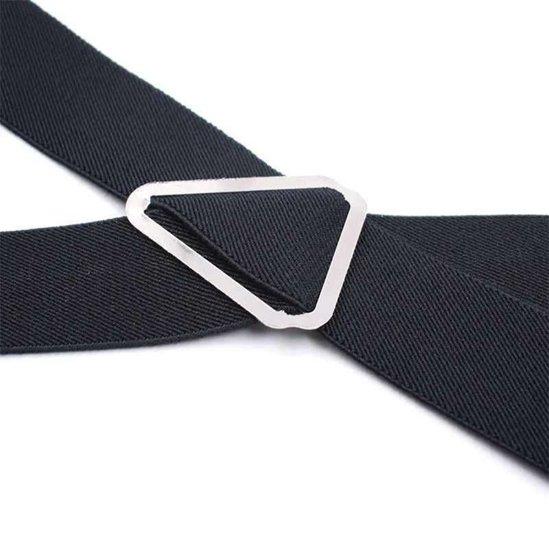 Suspenders Men Adjustable Elastic X Back Pants Women Suspender for Trousers 2.5CM Width 4 Clips Adjustable Elastic Back Braces