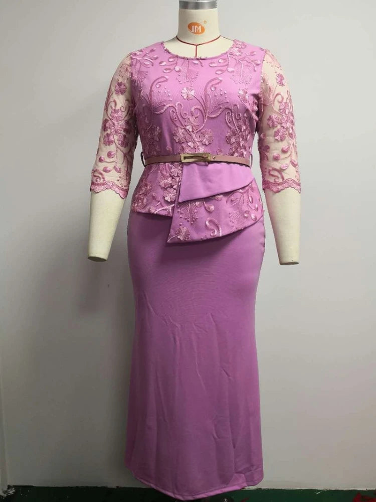 Vestido Moda Renda Patchwork