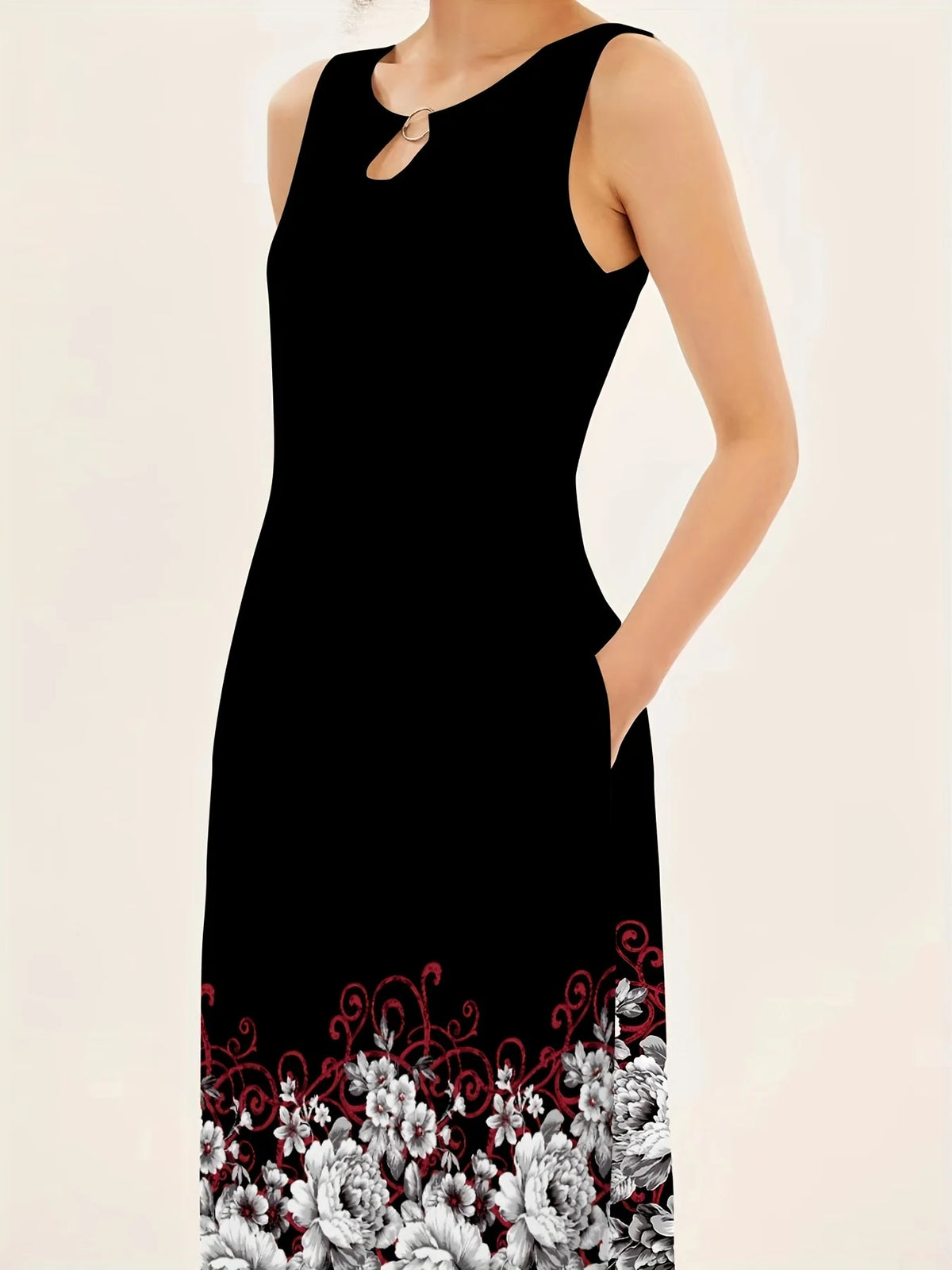 Novo vestido longo casual