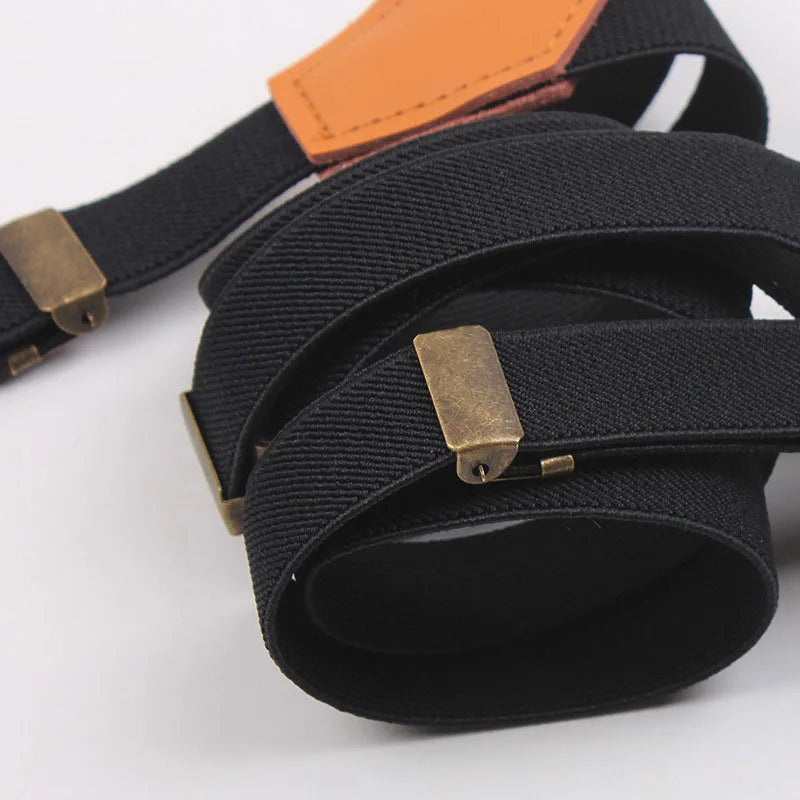 Suspensórios listrados vintage masculinos Y Back 3