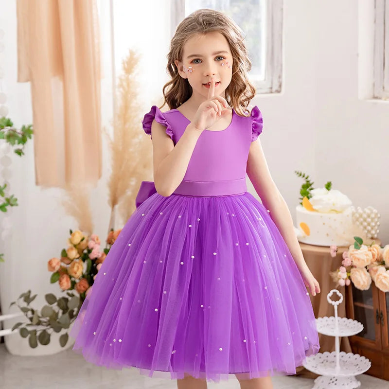Vestido de princesa para meninas de 2 a 10 anos