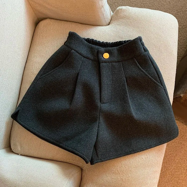 Shorts de lã femininos