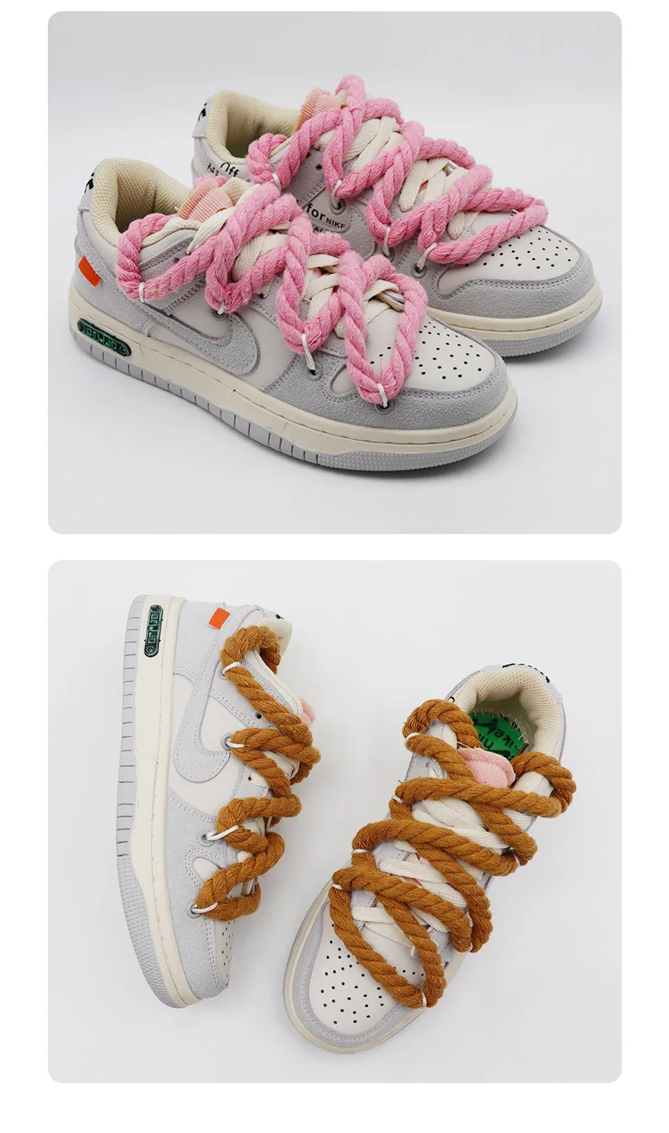 New Fashion 10MM Width Round Linen Shoelaces for Sneakers Suitable Board Shoes Canvas AF1/AJ Shoe Rope Sport Shoelace Decoration