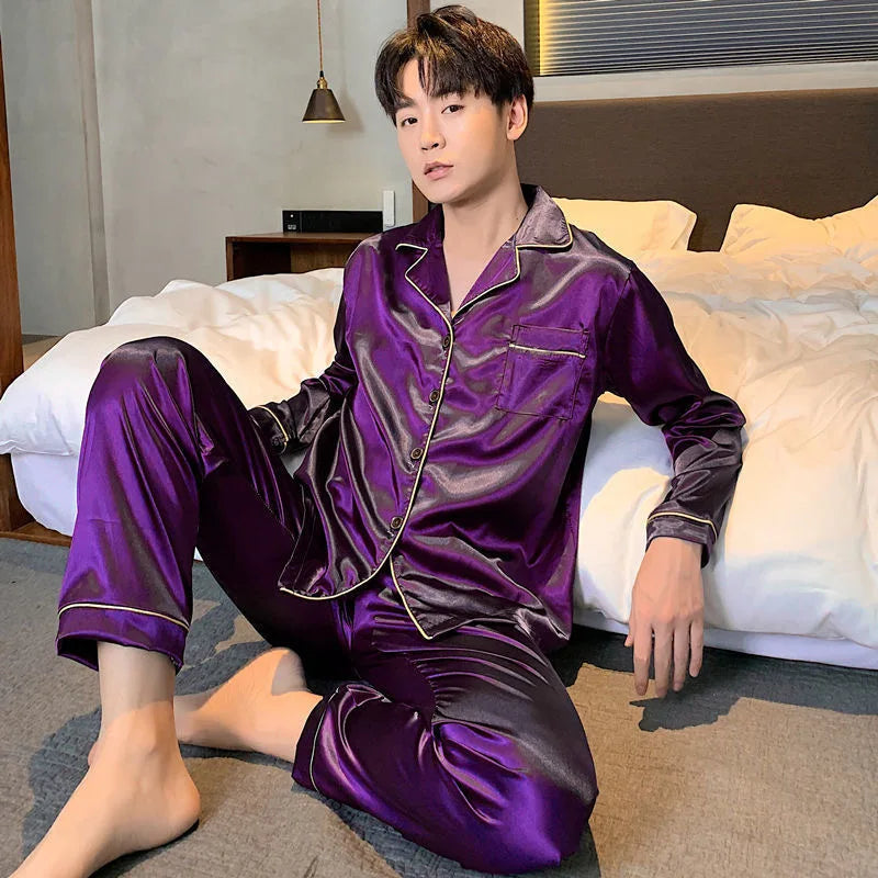 Conjuntos de pijamas casuais masculinos
