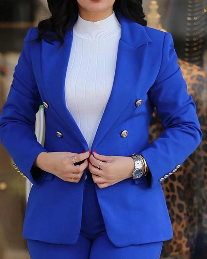 Conjunto de roupas de escritório feminino 2 peças