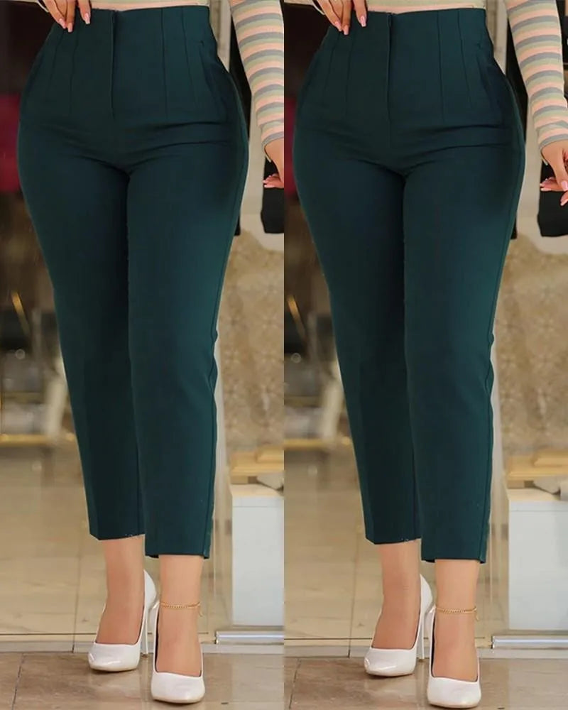 Fashion Casual Black Long Pant New Women's