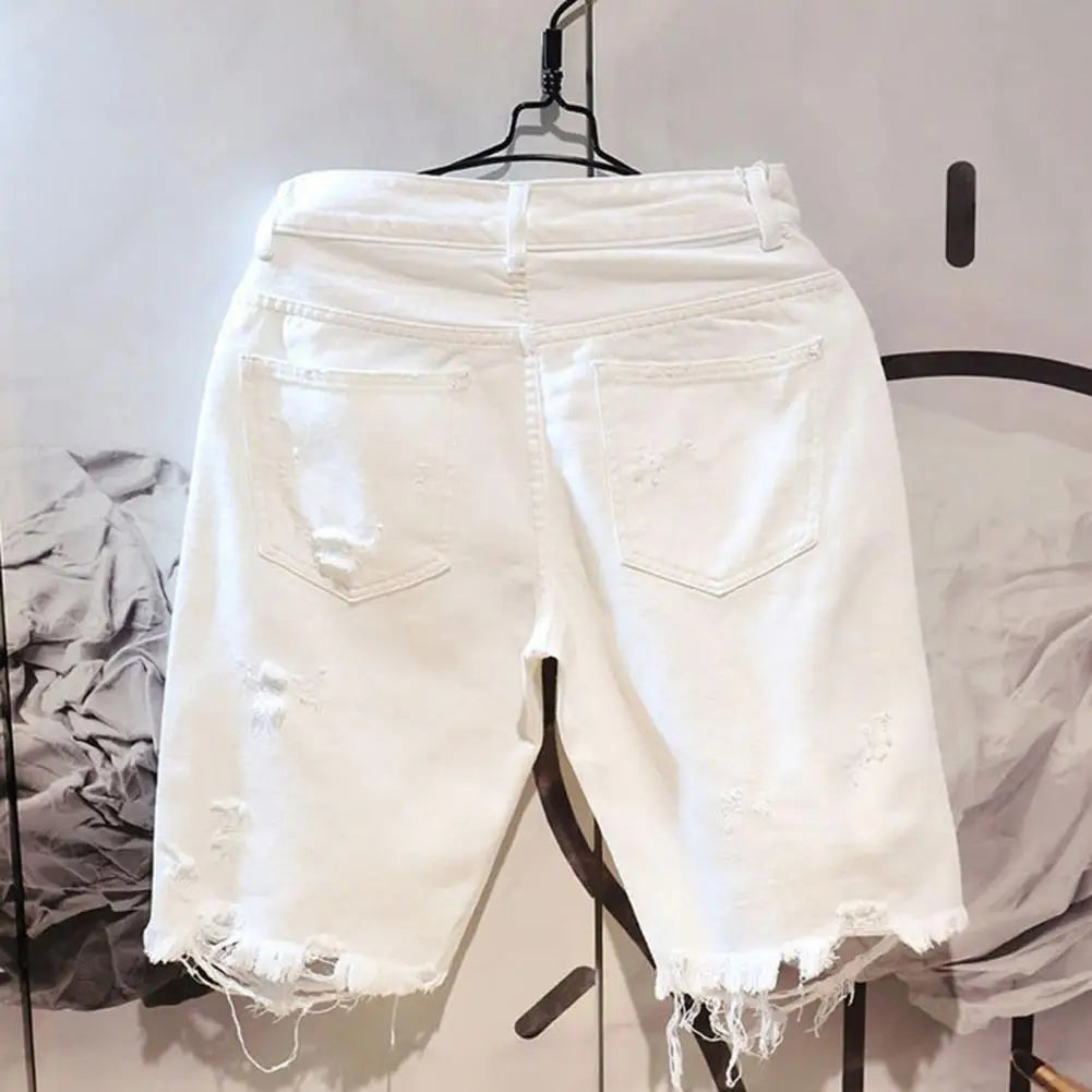 Short Jeans Rasgado Buraco