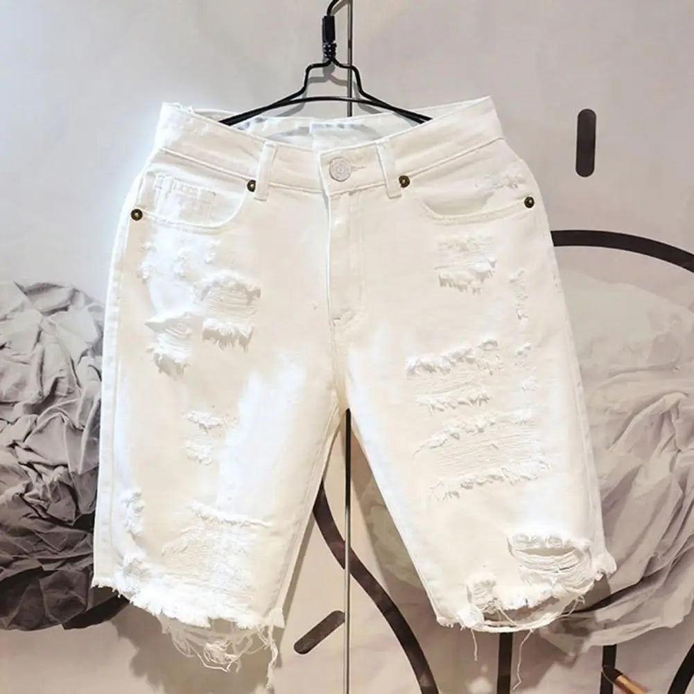 Short Jeans Rasgado Buraco