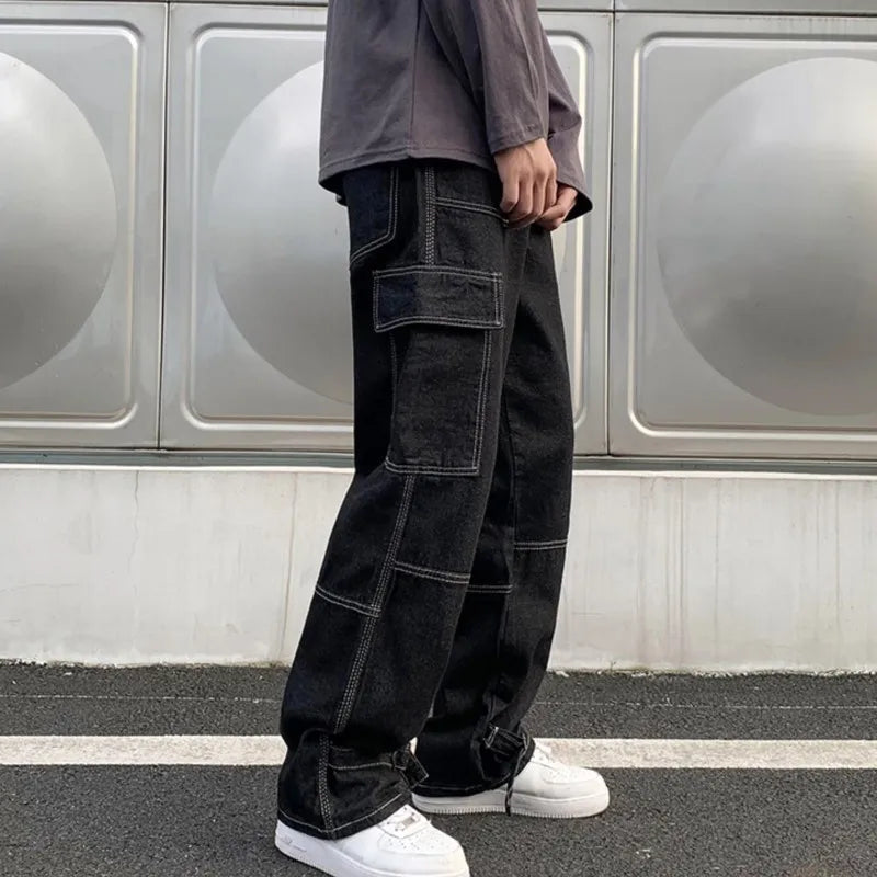 Calça Jeans Masculina Perna Larga