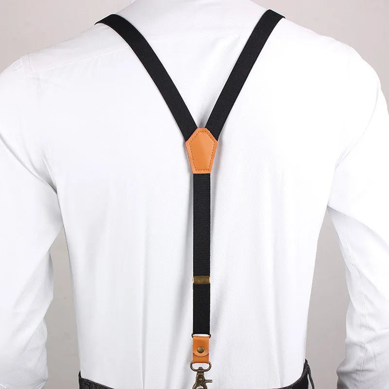 Men's Vintage stripe suspenders Y Back 3 Hooks Suspenders man for Pants Casual mens Trouser Suspenders Fashion Adjustable Braces