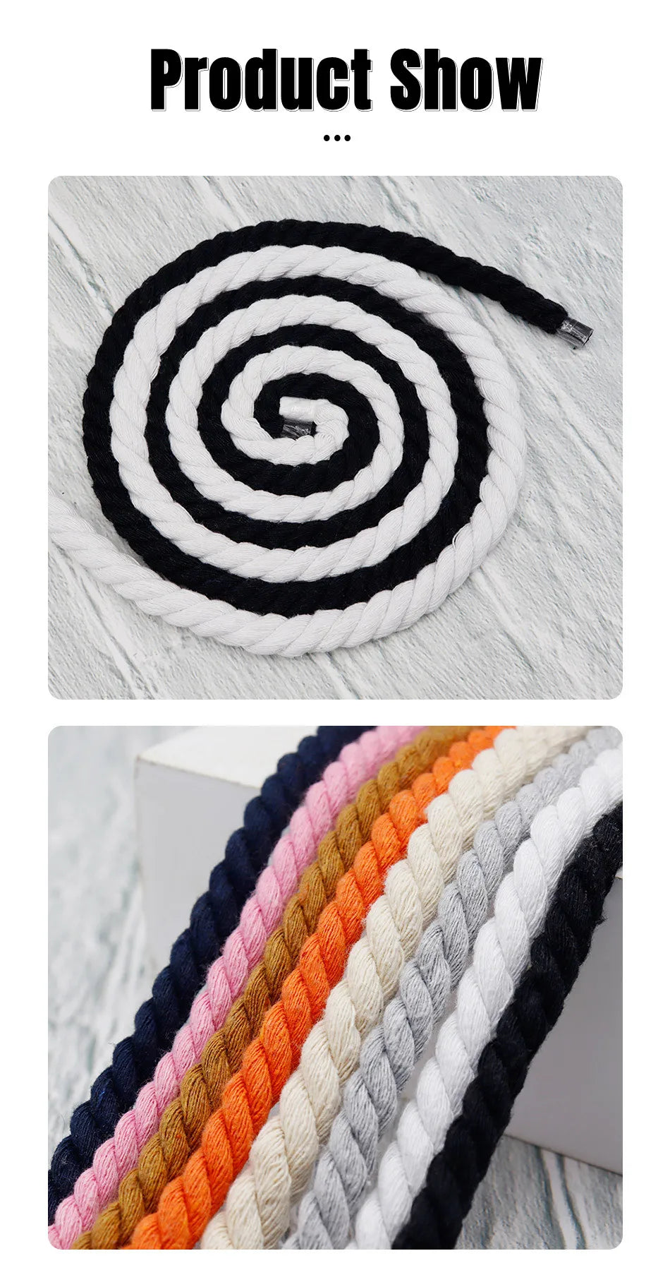 New Fashion 10MM Width Round Linen Shoelaces for Sneakers Suitable Board Shoes Canvas AF1/AJ Shoe Rope Sport Shoelace Decoration