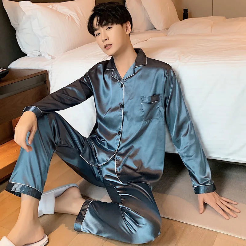 Conjuntos de pijamas casuais masculinos