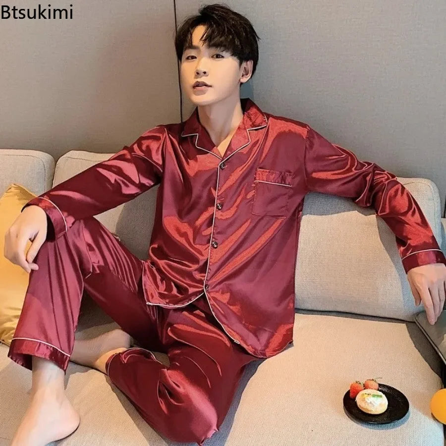 Conjuntos de pijamas casuais masculinos