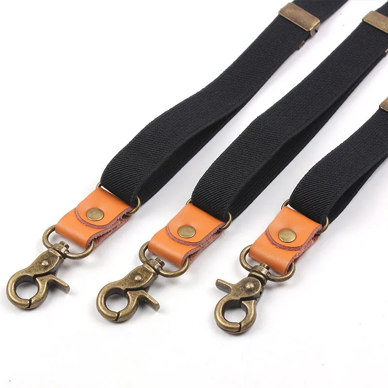 Suspensórios listrados vintage masculinos Y Back 3