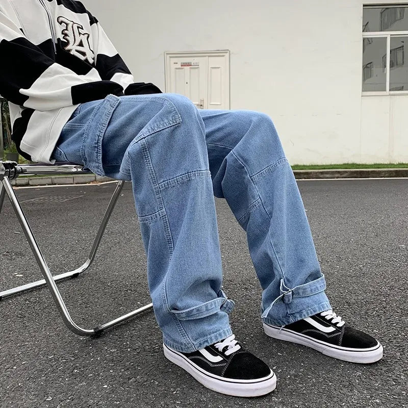 Calça Jeans Masculina Perna Larga
